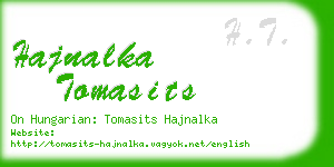 hajnalka tomasits business card